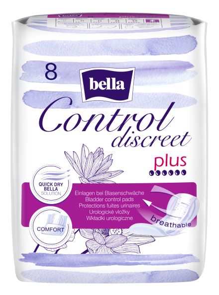 Прокладки урологічні BELLA CONTROL DISCREET plus. (8 шт)